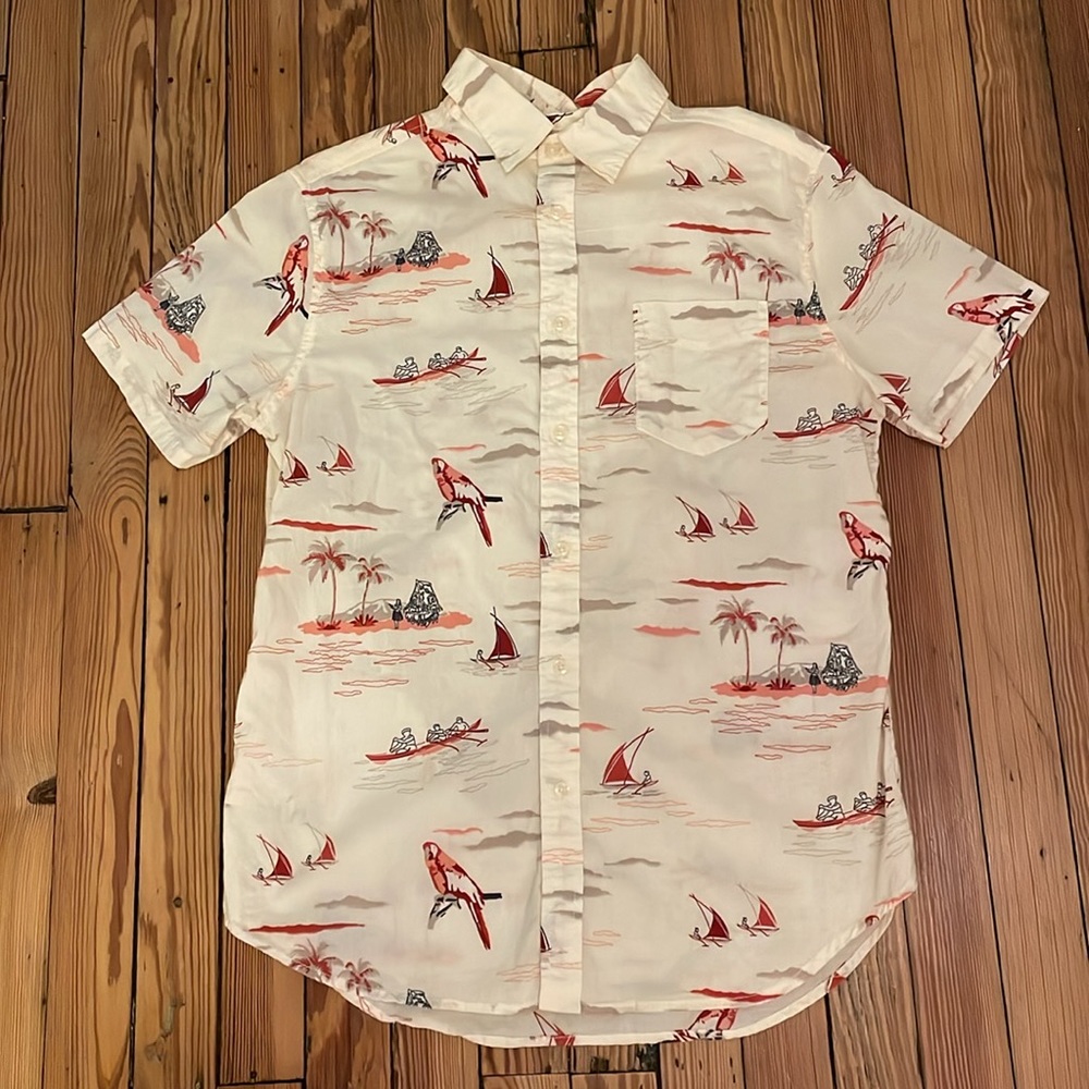 Mossimo party shirt, nautical, short sleeve